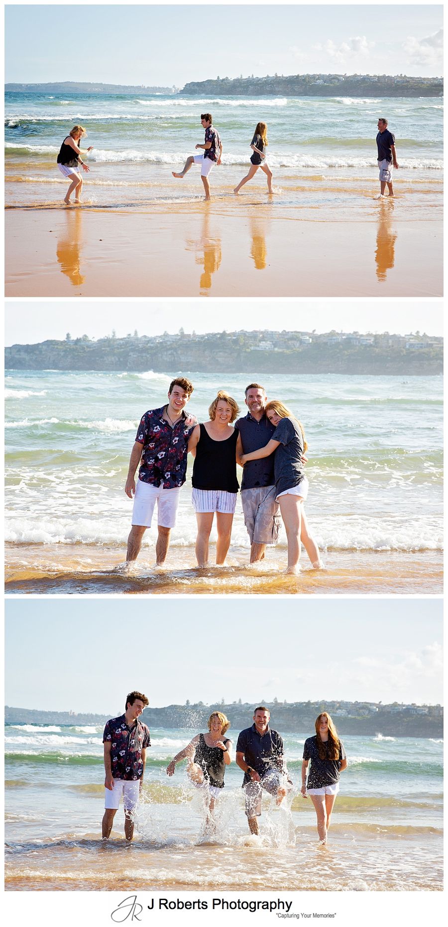 Family portraits with teens before they fly the coop with family fun at the beach